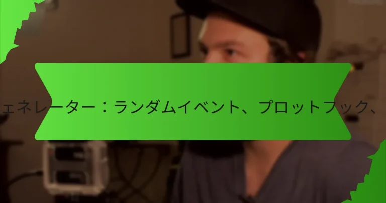 シナリオジェネレーター：ランダムイベント、プロットフック、チャレンジ