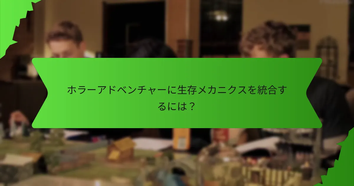 ホラーのワンショットに不可欠な恐怖の要素は何か？