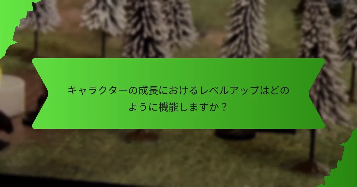 キャラクターの成長におけるレベルアップはどのように機能しますか？