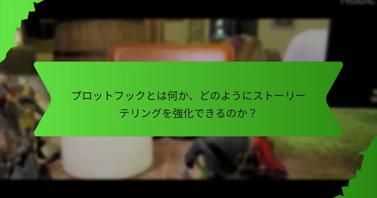 プロットフックとは何か、どのようにストーリーテリングを強化できるのか？